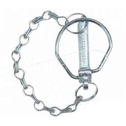 10 vnt - Sijos kaištis 11,5 mm Rubig tipo su grandine, baltai cinkuotas MORGA , - 42370320RUM