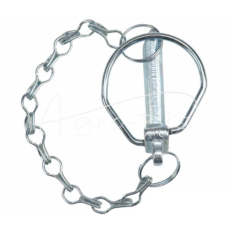 10 vnt - Sijos kaištis 11,5 mm Rubig tipo su grandine, baltai cinkuotas MORGA , - 42370320RUM