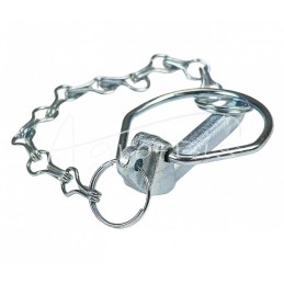 10 vnt - Sijos kaištis 11,5 mm Rubig tipo su grandine, baltai cinkuotas MORGA , - 42370320RUM