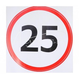 10 vnt - 25 km/h greičio apribojimo lipdukas - NOMORE25