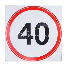 10 vnt - 40 km/h greičio apribojimo lipdukas - NOMORE40