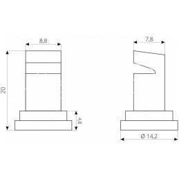 10 vnt - Deflektorius purkštuvas 04 raudonas - RDF04
