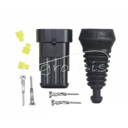 10 vnt - AMP superseal jungtis 3 dalių - Premium ELMOT hermetiškas lizdas - ZS3GPEL