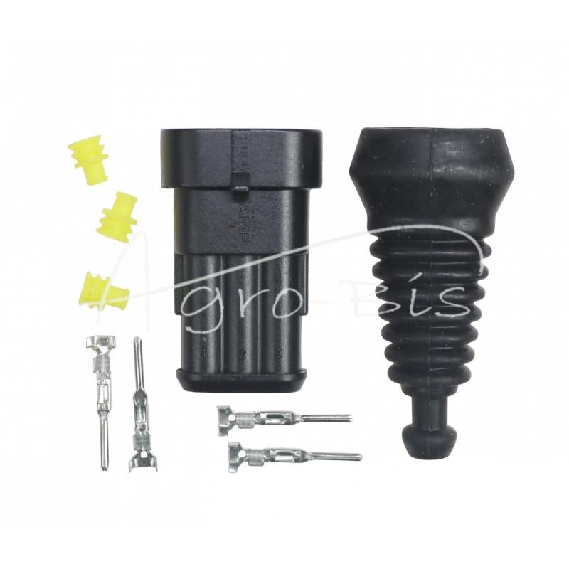 10 vnt - AMP superseal jungtis 3 dalių - Premium ELMOT hermetiškas lizdas - ZS3GPEL