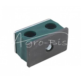 10 vnt - Dvigubas polipropileno laikiklis 14 mm skersmens vamzdžiams ir kabeliams, komplektuojamas su šešiakampiais varžtais - R