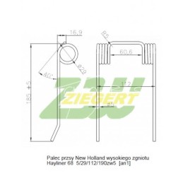 10 vnt - „New Holland“ preso surinkimo pirštas 127566, 80037762, 37762 - 80127566