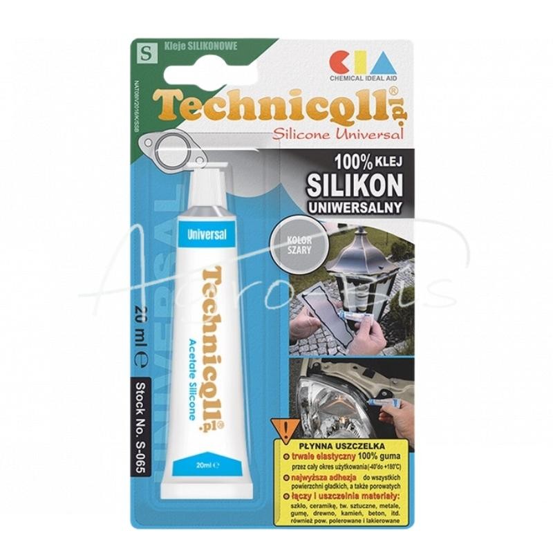 10 vnt - Universalus silikonas 20ml pilkas S-065 Technicqll - S065