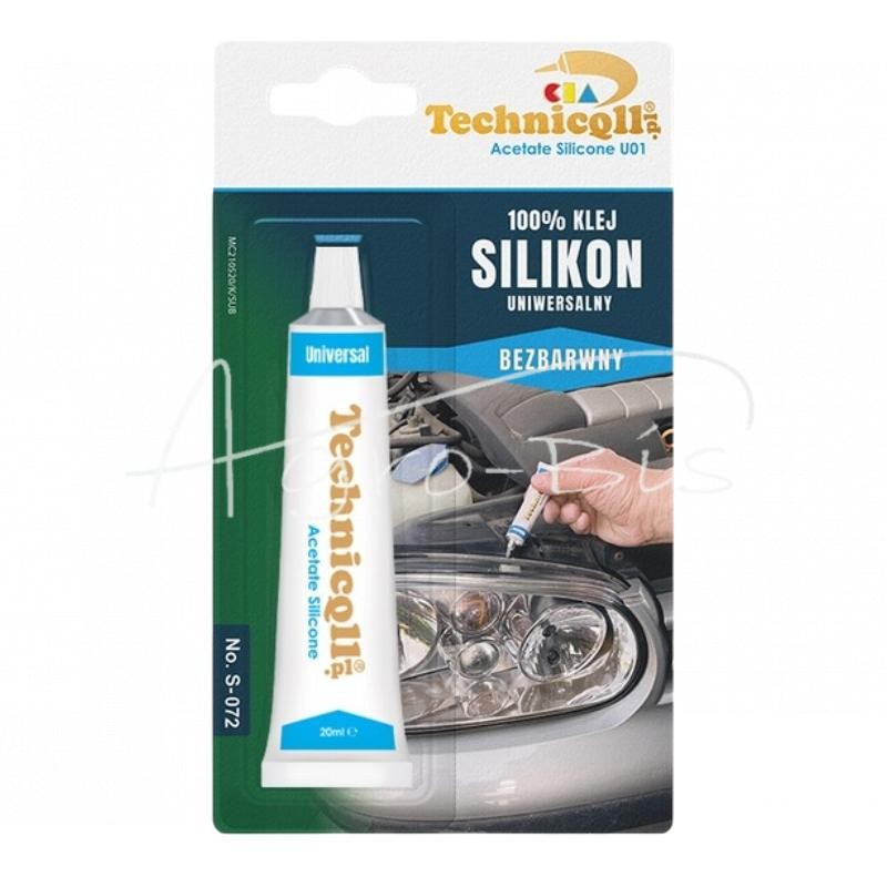 10 vnt - Universalus silikonas 20ml bespalvis S-072 Technicqll - S072