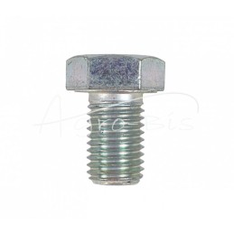 20 vnt - Šešiakampė galvutė, pilnas sriegis, M16x25, 8.8 klasė, DIN933, baltai cinkuotas - HAN00811