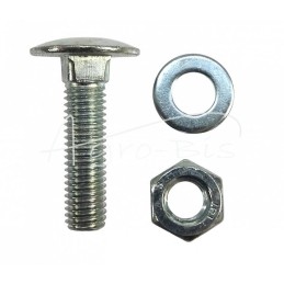 20 vnt - Sraigtas su veržle ir poveržle PZK M10*40 Lenkija - 000305