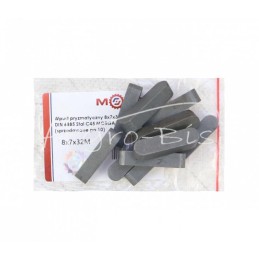20 vnt - Prizminis raktas 8x7x32 DIN 6885 plienas C45 MORGA - 8x7x32M