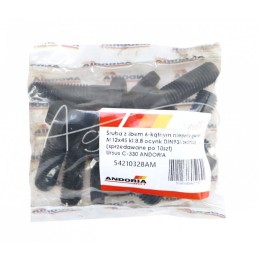 20 vnt - Šešiakampė galvutė, dalinis sriegis M12x45, 8.8 klasė, DIN931, rato stebulei Ursus C-330 ANDORIA, - 54210328AM