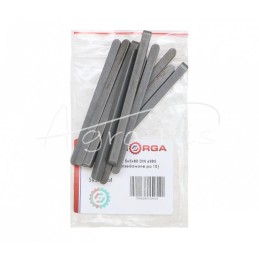 20 vnt - Prizminis raktas 5x5x80 DIN 6885 plienas C45 MORGA - 5x5x80M