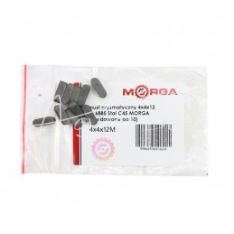 20 vnt - Prizminis raktas 4x4x12 DIN 6885 plienas C45 MORGA - 4x4x12M