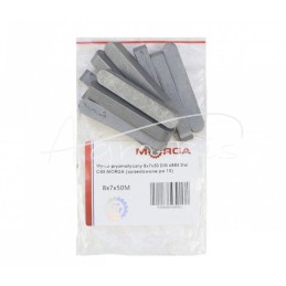 20 vnt - Prizminis raktas 8x7x50 DIN 6885 plienas C45 MORGA - 8x7x50M