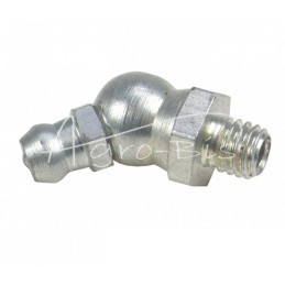 20 vnt - Kampinis tepalo nipelis 45 M6, cinkuotas plienas, DIN 71412 PZL HYDRAL, - 714120645H