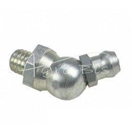 20 vnt - Kampinis tepalo nipelis 45 M6, cinkuotas plienas, DIN 71412 PZL HYDRAL, - 714120645H