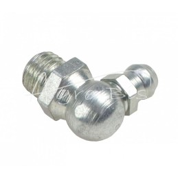 20 vnt - Kampinis tepalo nipelis 90 M8, cinkuotas plienas, DIN 71412 PZL HYDRAL, - 714120890H