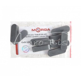 20 vnt - Prizminis raktas 10x8x30 DIN 6885 plienas C45 MORGA - 10x8x30M