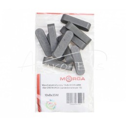 20 vnt - Prizminis raktas 10x8x35 DIN 6885 plienas C45 MORGA - 10x8x35M