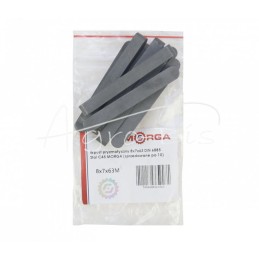 20 vnt - Prizminis raktas 8x7x63 DIN 6885 plienas C45 MORGA - 8x7x63M