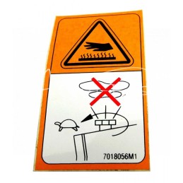 20 vnt - Įspėjamasis ženklas - KARŠTAS PAVIRŠIUS 7018056M1 - ZO1