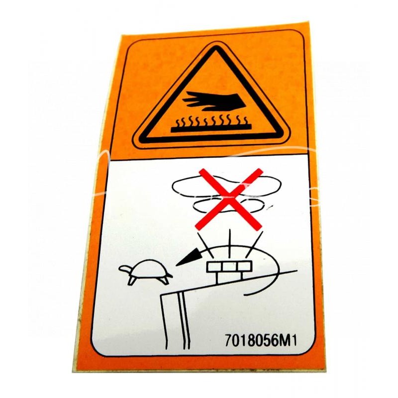 20 vnt - Įspėjamasis ženklas - KARŠTAS PAVIRŠIUS 7018056M1 - ZO1