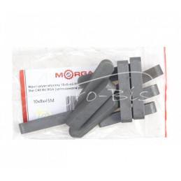 20 vnt - Prizminis raktas 10x8x45 DIN 6885 plienas C45 MORGA - 10x8x45M