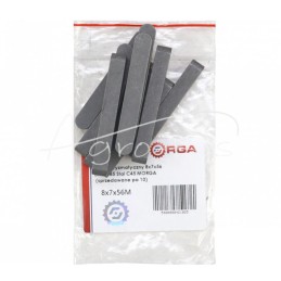 20 vnt - Prizminis raktas 8x7x56 DIN 6885 plienas C45 MORGA - 8x7x56M