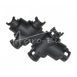 20 vnt - T formos jungtis gofruotiems vamzdžiams 7,5x7,5x7,5 ELMOT - TK7.5-7.5EL