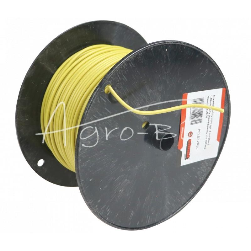 20 vnt - Elektros kabelis LgY-S instaliacijos kabelis 1,50 mm geltonas Premium ELMOT - PE1.5ZZPEL