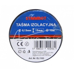 20 vnt - Izoliacinė juosta 15 mm pločio x 10 m ilgio, juoda - TAS06658