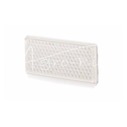 20 vnt - Baltas stačiakampis atšvaitas, klijuotas, 105x48 mm - UP40T