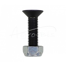 20 vnt - Šešiakampis varžtas, kūginė galvutė, padavimo peilis su veržle M10x40 DIN7991 10.9 klasė MORGA , - M10*40M