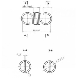 20 vnt - Sankabos spyruoklė T-25 Władymirec A2521141 lenkų - 16211139