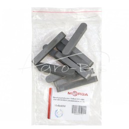 20 vnt - Prizminis raktas 10x8x60 DIN 6885 plienas C45 MORGA - 10x8x60M