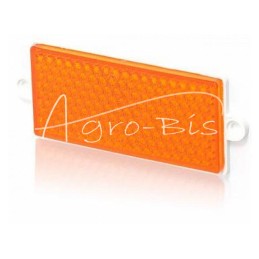 20 vnt - Stačiakampis oranžinis atšvaitas, tvirtinimo kilpa UP105X48, varžtų atstumas 116 mm - 50U
