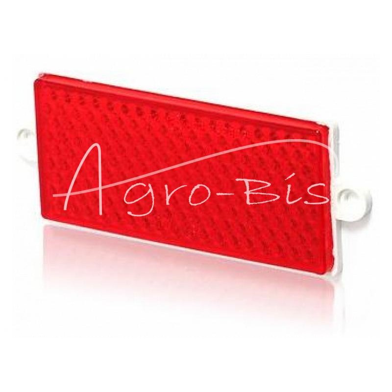 20 vnt - Raudonas stačiakampis atšvaitas, tvirtinimo kilpa UP105X48, varžtų atstumas 116 mm - 51U