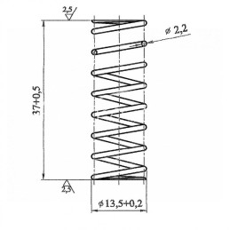 20 vnt - Pavarų dėžės skląsčio spyruoklė, naujo tipo T-25 Władymirec, Lenkija - 15021221