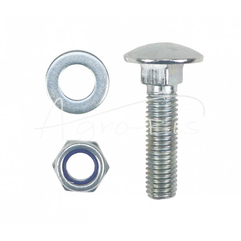 20 vnt - „Orkan“ žalias pašarų pjovimo peilio varžtas M12x50, pilnas komplektas varžtas + poveržlė + veržlė 530202009/1, supaku