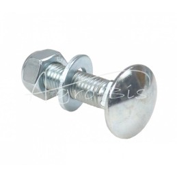 20 vnt - „Orkan“ žalias pašarų pjovimo peilio varžtas M12x50, pilnas komplektas varžtas + poveržlė + veržlė 530202009/1, supaku