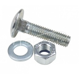 20 vnt - „Orkan“ žalias pašarų pjovimo peilio varžtas M12x50, pilnas komplektas varžtas + poveržlė + veržlė 530202009/1, supaku