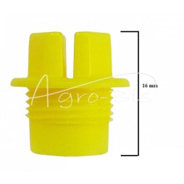 20 vnt - Plastikinis dangtelis su išoriniu sriegiu M12x1 geltonas - KOR-12GZ-N