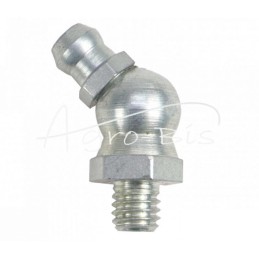 20 vnt - Kampinis tepalo nipelis 45 M6, cinkuotas plienas, DIN 71412, PZL HYDRAL - 714120645HS