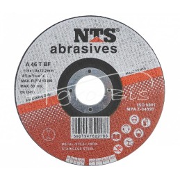 20 vnt - Metal-Inox NTS 115X1.0X22 pjovimo diskas metalui ir nerūdijančiam plienui - 115X1.0X22