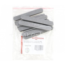 20 vnt - Prizminis raktas 10x8x75 DIN 6885 plienas C45 MORGA - 10x8x75M