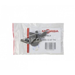 20 vnt - Medinis raktas 4x6,5 DIN 6888, plienas C45, MORGA , - 4x6,5M