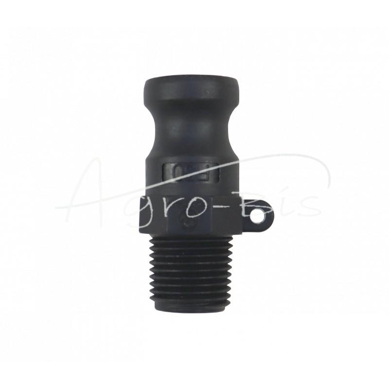20 vnt - „Camlock“ jungties kištukas, F tipo, polipropilenas, PP 1/2" x 13 mm, PZL HYDRAL - ZCPF13H