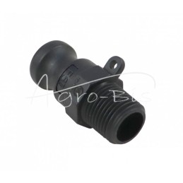 20 vnt - „Camlock“ jungties kištukas, F tipo, polipropilenas, PP 1/2" x 13 mm, PZL HYDRAL - ZCPF13H