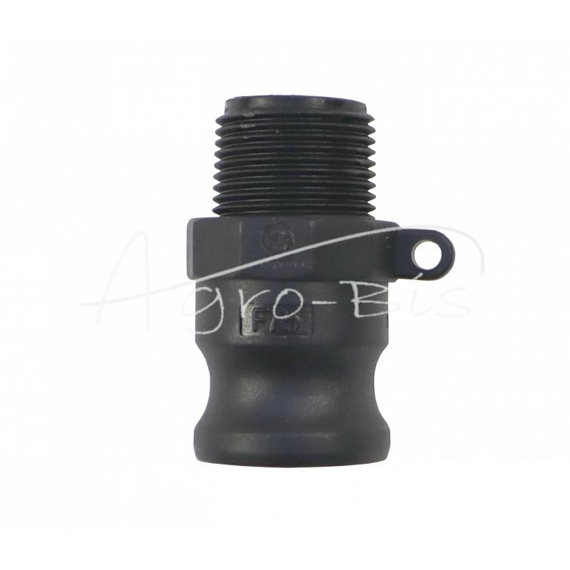 20 vnt - „Camlock“ jungties kištukas, F tipo, polipropilenas, PP, 3/4 colio x 19 mm, PZL HYDRAL - ZCPF19H